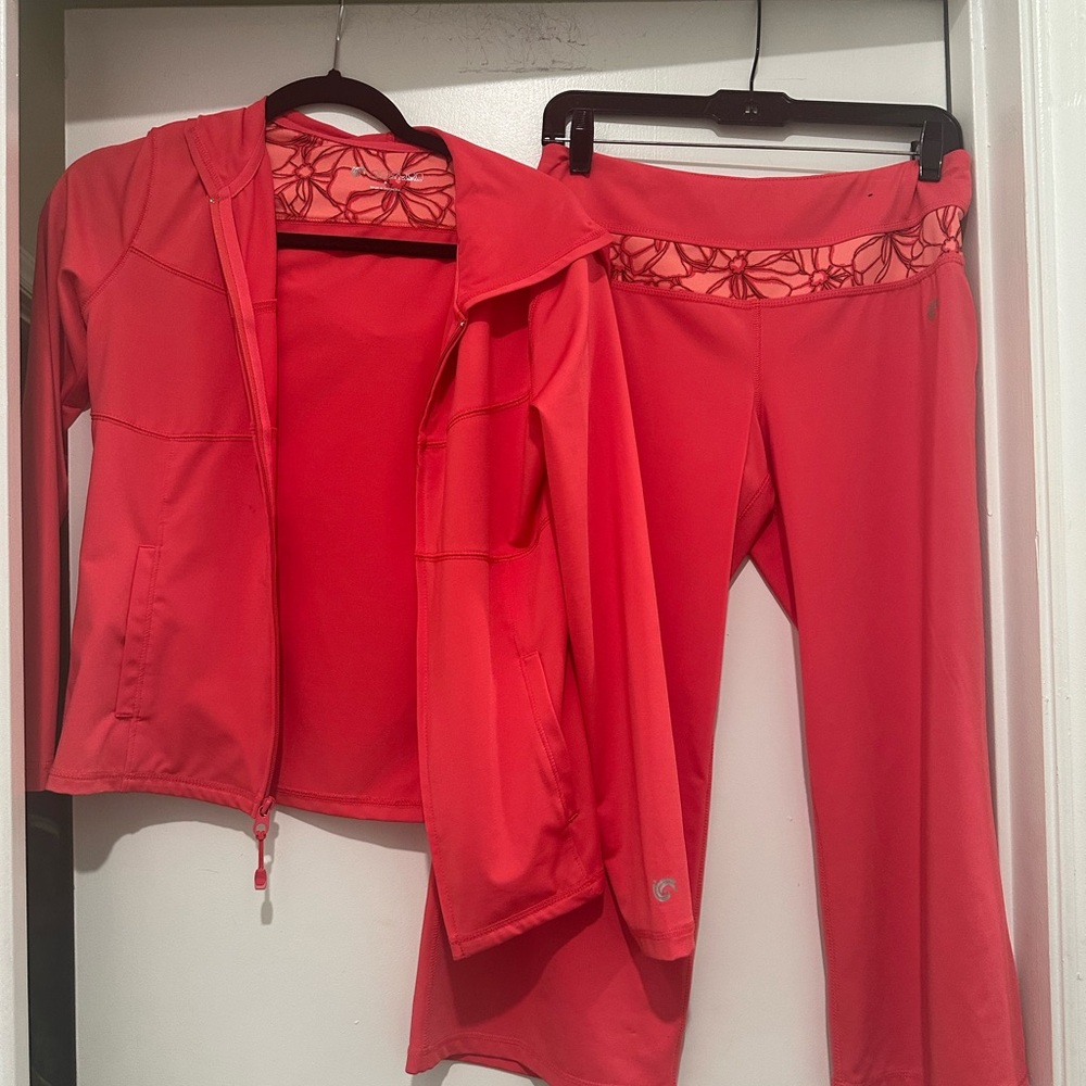 New York & Company Coral Ankle Pants & Jacket Set Size S